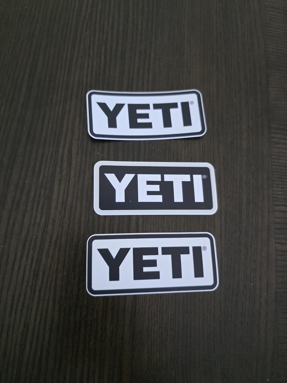 Yeti Black and White Logo Sticker Pack